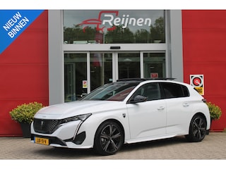 Peugeot 308 1.2 Hybrid 145PK AUTOMAAT GT | PANORAMA SCHUIF/KANTEL DAK | AFNEEMBARE TREKHAAK | NAVIGATIE | SENSATION PACK: FOCAL HIFI SYSTEM (PREMIUM HIFI SYSTEEM MET 10 SPEAKERS)/DRAADLOZE TELEFOONLADER | 360° VISION & DRIVE ASSIST PLUS PACK: ACHTERUITRIJCAMERA 360° VISEOPARK 3 (4 CAMERA'S)/PARKEERHULP VOOR EN ACHTER/ANTI DIEFSTAL ALARM/PEUGEOT i-COCKPIT MET CONFIGUREERBAAR 3D-INSTRUMENTENPANEEL/CLEAN CABIN | ALCANTARA EXECUTIVE PACK: BEKLEDING ALCANTARA/KUNSTLEDER INCL. ELEKTRISCH BEDIENBARE AGR STOEL EN MASSAGE OP BEIDE VOORSTOELEN | 18" LICHTMETALEN VELGEN "PORTLAND" | NAVIGATIE | DRAADLOZE APPLE CARPLAY/ANDROID AUTO | KEYLESS ENTRY/START | SFEER VERLICHTING | ZWARTE HEMELBEKLEDING | FULL LED MATRIX KOPLAMPEN |