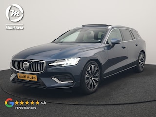 Volvo V60 T6 AWD Plus Bright LONG RANGE PHEV 350pk Dealer O.H. | Trekhaak Af Fabriek | Panodak | Adaptive Cruise | 360 Camera | Comfortstoelen Memory & Verwarmd | Stuur Verwarmd | Keyless | Blis | Apple Carplay | Google Assistent | DAB | Plug In Hybrid |