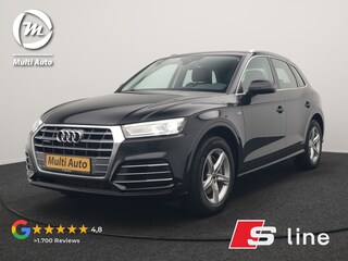 Audi Q5 50 TFSI e Quattro S Line PHEV 300pk Dealer O.H. | Trekhaak Af Fabriek | Luchtvering | Alcantara Sportstoelen Verwarmd | Cruise Control | Navigatie Plus | DAB | LED Koplampen | 18"L.M | Plug In Hybrid |