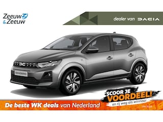 Dacia Sandero TCe 100 Expression | NU met € 1.650,- Zeeuw & Zeeuw voorraadkorting | met GRATIS 5 jaar fabrieksgarantie | Pack Winter | 1,9% Actiefinanciering i.c.m. Dacia 50/50 Deal |