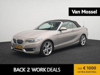 BMW 2-serie Cabrio 220i High Executive | Cabriolet | HiFi System Harman Kardon | Automaat | Leder Dakota Canberrabeige | BI-xenon koplampen | Interieurlijsten Edelhoutuitvoering Fineline Pure | 12 Maanden BOVAG Garantie |