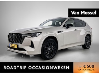 Mazda CX-60 2.5 e-SkyActiv PHEV Homura Plus | SCHUIFDAK | TREKHAAK | LEER | 360 CAMERA | HEAD-UP | 20 INCH ZWARTE VELGEN | NAVIGATIE
