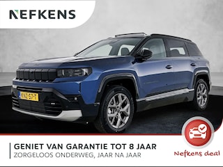 Jeep Compass 1.2 145pk e-Hybrid Summit Automaat | Schuif-/Kanteldak | Elektrische klep | Navigatie | Adaptieve Cruise control | 360 Camera | Elektrisch verstelb. Bestuurdersstoel | Stoelverwarming/Verkoeling | FOCAL |