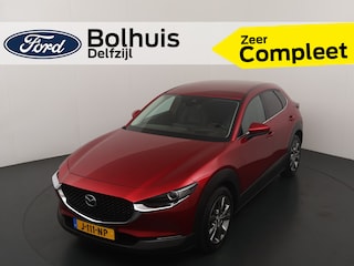Mazda CX-30 2.0 e-SkyActiv-X M 180 pk Hybrid Luxury | Trekhaak | Camera | Leer | El. verst. stoel + geh. | Bose | Adapt. cruise | stoel+stuurverw.