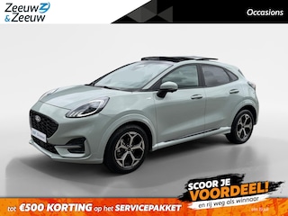 Ford Puma 1.0 EcoBoost Hybrid ST-Line | Automaat | Pano dak | Adapt. Cruise control | BLIS | Elektr. achterklep | Winter pack | Parkeersensoren voor en achter | 360 graden camera | Draadloos opladen mobiel | Fabrieksgarantie |