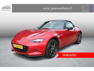 Mazda MX-5 1.5 SkyActiv-G 131 S , Leder, Navi, Clima, Cruise, Camera, Stoelverwarming, Apple Carplay, Android Auto, Bluetooth, LMV 16 Inch, LKA