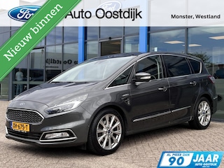 Ford S-MAX 2.0 Vignale 7p. 241PK Automaat Afn. Trekhaak Panodak Winterpack Adaptieve Cruise Leder Camera Elek. Achterklep Keyless Climate Privacy Glass *Full-Options*