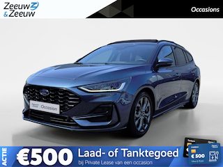 Ford Focus Wagon 1.0 EcoBoost Hybrid ST Line X | Automaat | Pano dak | Adapt. cruise control | BLIS | Winter pack | Parkeersensoren voor en achter | Achteruitrijcamera | B&O audio | Draadloos opladen mobiel | Bovag garantie |