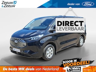 Ford Transit Custom 320 L1H1 Limited 71 kWh | Direct leverbaar | Adaptieve cruise control | Trekhaak | Dubbele schuifdeur | 360 camera