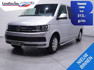 Volkswagen Transporter 2.0 TDI 150 pk L2 Dubbel Cabine Airco ECC, Navi Cruise Control, PDC V+A, Trekhaak, 6-Zits