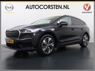 Skoda Enyaq iV 60 SOH 92% Warmtepomp Panoramadak Adap.Cruise 3-Zone Stoelverwarming Keyless advanced Ecc Pdc Android Auto Apple Carplay Privacy Glas Lmv Led Isofix Lane Assist Verkeersbord herkenning 1e Eigenaar Dealeronderhouden Origineel Nederlandse Auto