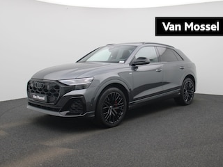 Audi Q8 60 TFSI e quattro Pro Line S Competition | Adaptive cruise control | Glazen panoramadak | Dodehoekdetectie | Luchtvering | Vierwielbesturing | Head-up display | Stoelventilatie voorin | Bang & Olufsen | Elektr. verstelbare voorstoelen met geheugen | Matrix-ledkoplampen | Trekhaak | Stoelverwarming voor & achter | Optiekpakket zwart plus | Alarm Klasse III |