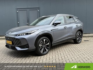 MG HS 1.5 Full Hybrid+ Luxury / Fabrieksgarantie tot 12-2032<150.000 km / Stuur- & Stoelverwarming / Elektrische achterklep / Camera 360° / Apple Carplay Android Auto / Adaptief cruise control / Draadloze telefoon lader / Keyless Entry/Start / 19" LM wielen /