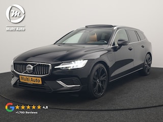 Volvo V60 T6 AWD Plus Bright LONG RANGE PHEV 350pk Dealer O.H. | Trekhaak Af Fabriek | Panodak | Adaptive Cruise | 360 Camera | Lederen Sportstoelen Ventilatie & Memory | Keyless | Blis | Apple Carplay | Stoelen & Stuur Verwarmd | Google Assistent | DAB  | Plug In Hybrid |