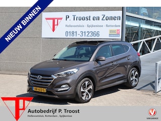 Hyundai Tucson 1.6 T-GDi Premium 4WD Trekhaak/Panoramadak/Stoel verwarming & ventilatie/Achteruitrijcamera/Elektrische verstelbare voorstoelen/Lederen bekleding/Lane assist/Cruise control/Dodehoek assistent/Navigatie/Bluetooth