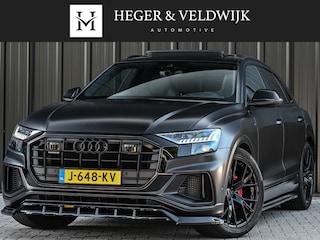 Audi Q8 55 TFSI quattro Pro Line Plus | Panoramadak | Night-Vision | Achterasbesturing | HUD | Luchtvering | B&O | Stoelmassage + Ventilatie | Camera | Soft-Close | Ambiance Interieur | Adaptive Cruise |