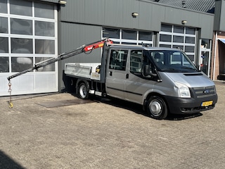 Ford Transit 350M 2.2 TDCI open laadbak Pick-up Fassi Laadkraan 3-Persoons Telefoonverbinding Voorruitverwarming p-up bakwagen Euro 5