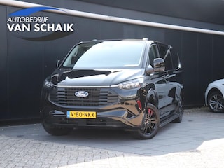 Ford Transit Custom 320 2.5 PHEV L2H1 Black Platinum DC | 5 PERS. | LEDER | DUBBELE SCHUIFDEUR | 360° CAMERA | TREKHAAK | NAVI | CRUISE | STOEL/STUURVERW. |