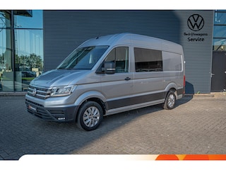Volkswagen Crafter 35 2.0 TDI L3H2 DC 140PK Aut8 Trekhaak, Achteruitrijcamera, Navi, 17" LM Velgen, Voorruitverwarming, Adaptieve Cruise Control, Stoel-stuurverwarming, Houten Laadvloer