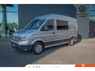 Volkswagen Crafter 35 2.0 TDI L3H2 DC 140PK Aut8 Trekhaak, Achteruitrijcamera, Navi, 17" LM Velgen, Voorruitverwarming, Adaptieve Cruise Control, Stoel-stuurverwarming, Houten Laadvloer