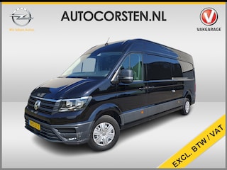 Volkswagen Crafter 35 2.0TDI 141PK Automaat L4H3 2X Schuifdeur Camera Apple Carplay Android Auto Cruise Control Navi Airco Pdc Betonplex Vloer Lat om Lat Betimmering Wandbeplating Euro 6 Origineel Nederlandse Bus