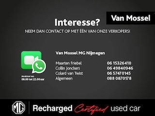 MG ZS 1.5 Hybrid+ Luxury | Navi | ACC | ECC | 360° CAM | 18"LMV | Stoel+ Stuur Verwarming | DAB | Demo | BTW AUTO |