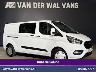 Ford Transit Custom 2.0 TDCI 131pk Automaat L2H1 Dubbele Cabine Euro6 Airco | 6-Zits | Camera | Apple Carplay | Adaptieve Cruisecontrol LED, Android Auto, Trekhaak, Stoelverwarming, Verwarmde voorruit, Parkeersensoren, Achterklep