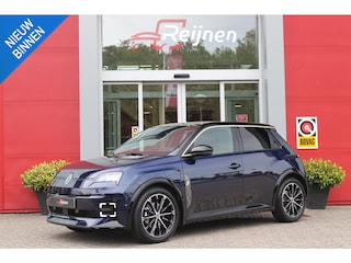 Renault 5 COMFORT RANGE ICONIC CINQ 150PK 52 kWh | PACK WINTER: ELEKTRISCH VERWARMBARE VOORSTOELEN/ELEKTRISCH VERWARMBAAR STUURWIEL/BESTUURDERSSTOEL MET ELEKTRISCH VERSTELBARE LENDESTEUN/IN HOOGTE VERSTELBARE PASSAGIERSSTOEL | PACK PREMIUM SOUND HARMAN KARDON: 9 SPEAKERS WAARVAN 1 SUBWOOFER/VERMOGEN 410 WATT/5 GELUIDSSFEREN: STUDIO/PODCAST/CONCERT/CLUB EN IMMERSION | PACK PARKING: FULL EASY PARK ASSIST MET PARKEERSENSOREN AAN VOOR EN ZIJKANT | PACK SAFETY & ADVANCED DRIVING ASSIST: INTELLIGENT ADAPTIVE CRUISE CONTROL,GEBRUIKT KAARTDATA OM SNELHEID AAN TE PASSEN/ACCUPANT SAFETY EXIT/ACTIVE DRIVER ASSIST/BLIND SPOT WARNING EN LANE DEPARTURE PREVENTION (BIJ INHALEN)/REAR CROSS TRAFFIC ALERT MET REAR ACTIVE EMERGENCY BRAKING | ALL WEATHER BANDEN | LICHTMETALEN VELGEN 18" "CHRONO" | DAKSTRIPING PATERN GOLD | FULL LED KOPLAMPEN MET MICRO OPTICS EN FRANSE VLAG | DRAADLOZE TELEFOONLADER | NAVIGATIE | DRAADLOZE APPLE CARPLAY/ANDROID AUTO | ACHTERUITRIJ CAMERA | ADAPTIVE CRUISE CONTROL |