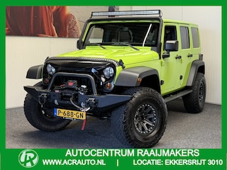 Jeep Wrangler UNLIMITED 3.6 SAHARA LEDER STOELVERWARMING TARGA DAK CRUISE CONTROL CLIMATE CONTROL MEDIA VOORBEREIDING ACHTERUITRIJCAMERA LIER LED BAR TREKHAAK ENZ