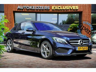Mercedes-Benz C-klasse 180 Business Solution AMG Panoramadak 3D Burmester Ambient Camera Stoelverwarming Leer Cruise Control