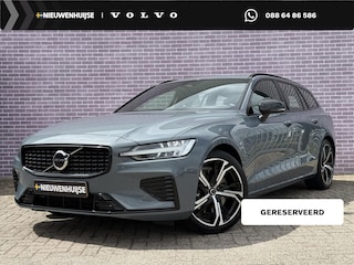 Volvo V60 2.0 T8 Plug-in hybrid AWD Plus Dark | 455PK | Thunder Grey | SOH:98% | Harman/Kardon | Stoel/stuurverwarming | Power Seat | Memory | Panoramadak | Adaptieve cruise | BLIS | Parkeercamera | 19" Velgen |