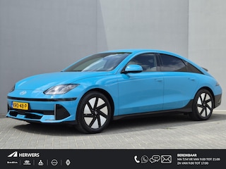 Hyundai Ioniq 6 Connect 53 kWh / SOH 100% / warmtepomp / Dealer onderhouden / Fabrieksgarantie tot 08-2028 / CCS snelladen / All season banden / Head Up Display / WLTP bereik 429 km bereik stad 589 km / Achteruitrijcamera / Apple Carplay Android Auto /