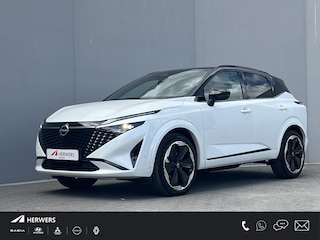 Nissan Qashqai 1.5 e-Power N-Design / Fabrieksgarantie tot 12-2028 / Leder Alcantara bekleding / HUD / Camera 360° / Navigatie / Apple Carplay Android / Elektr. stoel en klep / 20"LM wielen