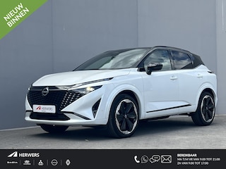 Nissan Qashqai 1.5 e-Power N-Design / Fabrieksgarantie tot 12-2028 / Leder Alcantara bekleding / HUD / Camera 360° / Navigatie / Apple Carplay Android / Elektr. stoel en klep / 20"LM wielen