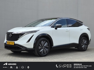 Nissan Ariya Advance 91 kWh / SOH 100% / Fabrieksgarantie tot 04-2028 / All season banden / CCS snelladen / Head Up Display / Elektrische achterklep / Warmtepomp / Stuur- Stoel & Voorruit verwarming / Rondomzicht camera / Adaptief cruise control / Bose Audio Systeem /