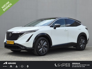 Nissan Ariya Advance 91 kWh / SOH 100% / Fabrieksgarantie tot 04-2028 / All season banden / CCS snelladen / Head Up Display / Elektrische achterklep / Warmtepomp / Stuur- Stoel & Voorruit verwarming / Rondomzicht camera / Adaptief cruise control / Bose Audio Systeem /