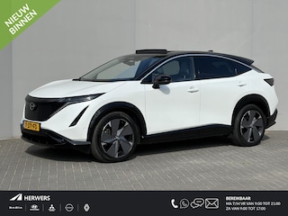 Nissan Ariya Evolve 91 kWh / Stoelverwarming voor en achter / Schuif-kantel dak / Stoelventilatie / Stuurverwarming / 100% dealer onderhouden /  Elektrisch verstelbare stoelen met geheugen / Elektrische achterklep / Adaptieve cruise control