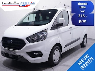 Ford Transit Custom 2.0 TDCI 130 pk L2 Dubbel Cabine 5-Zits Navi Camera, Apple Carplay, Cruise Control, PDC V+A