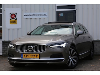 Volvo V90 2.0 T6 Plug-in hybrid Long Range AWD Plus Bright*Perfect Onderh.*Luchtvering/Pano/Elek. Trekhaak/Pilot ass./ACC/Leder/Massage/Stoelkoeling/Stoelverw.V+A/Stuurverw./360 Camera/HUD/H&K/Memorie/VOL*
