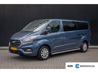 Ford Transit Custom 300 2.0 TDCI L2H1 Limited DC | Achteruitrijcamera | Airco | Lichtmetalen velgen 16" | Dubbele schuifdeur | 100% Dealer O.h. | Trekhaak | MARGE | Leder