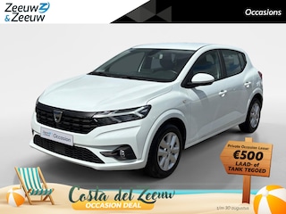 Dacia Sandero 90PK TCe Comfort | 1e eigenaar | Navi | Parkeersensoren | Apple CarPlay/Android Auto | Airco | Cruise Control | Armsteun | Elektrische Ramen & Spiegels | Licht & Regen Sensor |
