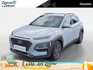 Hyundai Kona 1.6 GDI HEV Premium | Trekhaak | Apple Carplay/Android Auto | Adaptive cruise control | Dodenhoek herkenning | Leren bekleding