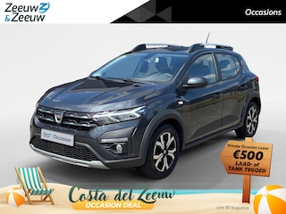 Dacia Sandero Stepway 90PK TCe Comfort Automaat | Camera | Parkeersensoren | Climate Control | Lichtmetalen Velgen | Apple CarPlay/Android Auto | Cruise Control | Licht & Regen Sensor |
