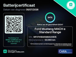 Ford Mustang Mach-E 75kWh 258pk RWD 94% SoH [ LEDER+CARPLAY+STOEL/STUURWIELVERWARMING ]
