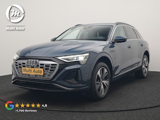 Audi Q8 e-tron 55 quattro S Line 114 kWh 408pk Dealer O.H | Trekhaak Afn. | Adaptive Cruise | Camera | Head Up | Matrix LED | Lederen Sportstoelen Memory & Ventilatie | Apple Carplay | Virtual | Stoelverwarming | Navigatie | DAB | 20"L.M |
