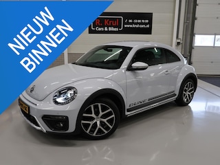Volkswagen Beetle 1.4 TSI Dune 1.4 Automaat DSG 150pk Leer Camera App connect Navigatie LED Xenon Airco-ecc Bluetooth 18 inch Sportvelgen Spoiler Onderhoud aanwezig White Silver metallic Schakelflippers