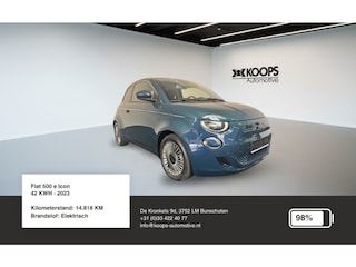 Fiat 500 Icon 42 KWH SOH 98% | Carplay | Cruise control | Lane assist |