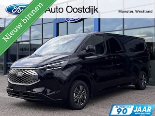 Ford Transit Custom 340 L2H1 Limited 71 kWh 218PK 2x Schuifdeur Trekhaak 2300KG Trekgewicht B&O Audio Adaptieve Cruise 360 Camera Stuurverwarming Navi Stoelverwarming Carplay Blind-Spot *Nieuw*