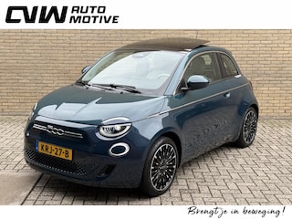 Fiat 500 La Prima 42 kWh 118pk | Panoramadak | Leder | Navigatie | Camera | Apple CarPlay | Stoelverwarming | Keyless | DAB | Full-LED | Adaptieve cruise | Lane assist | Volledig onderhouden