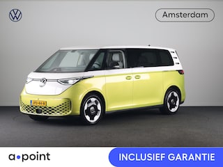Volkswagen ID. Buzz Pro 86 kWh LWB 7p. 286 pk | SoH 96,36% |Navigatie | Panoramadak | Trekhaak (wegklapbaar) | Parkeersensoren (Park assist) | Rondomzicht camera | Elektr. schuifdeuren | Stoelverwarming |
